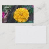 Gele Zinnia Visitekaartje (Voorkant / Achterkant)