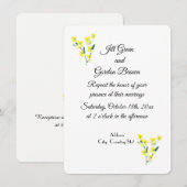 Gele zoete bloesems kaart (Voorkant / Achterkant)