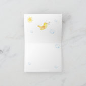 *~* Gele zoete vogels die Blue Sky Clouds zingen Bedankkaart (Binnen)