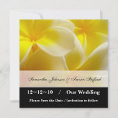 Gele zomer behalve de datum save the date (Voorkant)