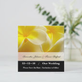 Gele zomer bewaar de datum save the date (Staand voorkant)
