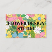 Gele zomer Botanische Floral Visitekaartje (Voorkant)