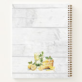 Gele Zomer Lemon Gepersonaliseerd Receptenboek Notitieboek (Achterkant)