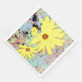 Gele zomerbloem servet (Hoek)