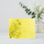 gele zomerbloemen briefkaart (Staand voorkant)