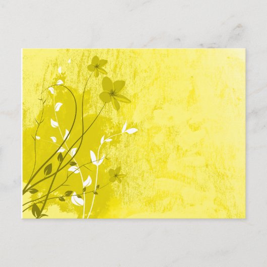 gele zomerbloemen briefkaart (Voorkant)