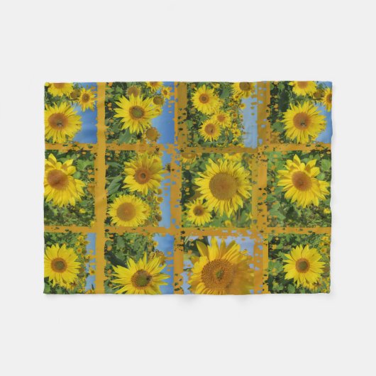 gele zomerbloemen deken collage (Voorkant (Horizontaal))