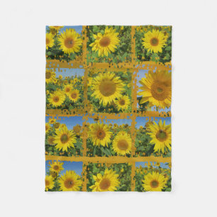 gele zomerbloemen deken collage