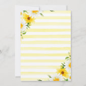 Gele zomerbloemen & Goud Lijst Baby shower Kaart