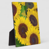 Gele zomerzonnebloemen fotoplaat (Zijkant)