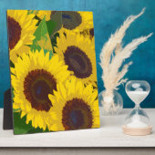 Gele zomerzonnebloemen fotoplaat (Zijkant)
