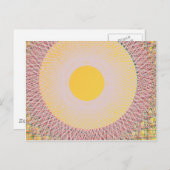 gele zon abstracte kunst briefkaart (Voorkant / Achterkant)
