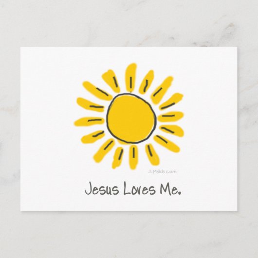 Gele Zon Briefkaart (Voorkant)