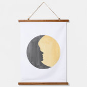 Gele zon en maan hangend wandkleed (Voorkant)