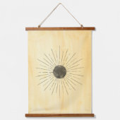 Gele zon en maan hangend wandkleed (Voorkant 2)