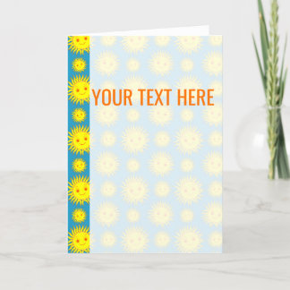 Gele Zon Gezichtspatroon Aankondiging