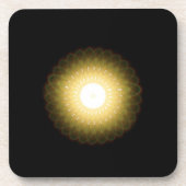 Gele zon in het Abstract Drankjes Onderzetter (Voorkant)