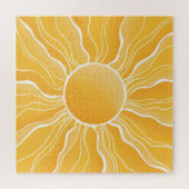 Gele zon legpuzzel (Horizontaal)