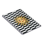 Gele zon met een gezicht notitieboek (Rechterzijde)