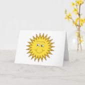 Gele Zon met een Happy Face. Kaart (Gele Bloem)