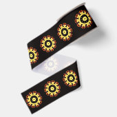 Gele Zon Ornament Grosgrain Lint (Achterkant)