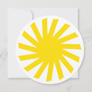 Gele zon schitterend modern, vrolijk plezier kaart