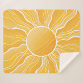 Gele zon sherpa deken (Voorkant (horizontaal))