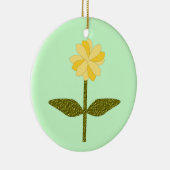 Gele zondag van de Daisy Flower Keramisch Ornament (Rechts)