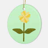 Gele zondag van de Daisy Flower Keramisch Ornament (Links)