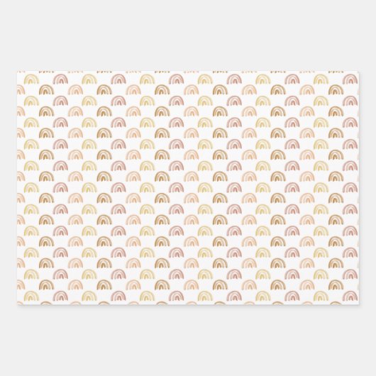 Gele zondshine- en regenboogpapierbladen inpakpapier vel (Voorkant 3)