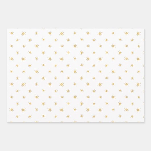 Gele zondshine- en regenboogpapierbladen inpakpapier vel (Voorkant 2)