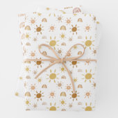 Gele zondshine- en regenboogpapierbladen inpakpapier vel (In situ)