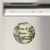 gele zongkooi Floral sla de datum op Magneet (Insitu (Vaatwasser))