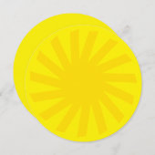 Gele zonlicht felle moderne vrolijke kaart (Voorkant / Achterkant)