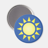 Gele Zonmagneet Magneet (Voorkant / Achterkant)