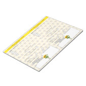 Gele zonnebloem 5 en 1 Notitieblok van de levensmi (Schuin)