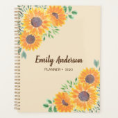 Gele zonnebloem Aangepast 2023 Planner (Voorkant)