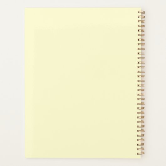 Gele Zonnebloem Aangepaste Naam Planner (Achterkant)
