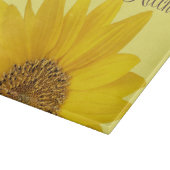 Gele zonnebloem Aangepaste naam Snijplank (Hoek)