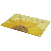 Gele zonnebloem Aangepaste naam Snijplank (Hoek)