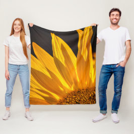 Gele Zonnebloem Afbeelding Natuur-geïnspireerde El Fleece Deken