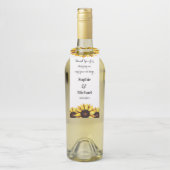 Gele zonnebloem aquarel bloem flessenhanger (Op fles)