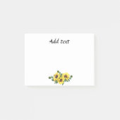  gele zonnebloem arrangement sjabloon post-it® notes (Voorkant)