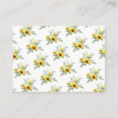 Gele Zonnebloem Baby shower Luier Raffle Informatiekaartje (Achterkant)