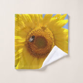 Gele zonnebloem bad handdoek (Wasdoekje)