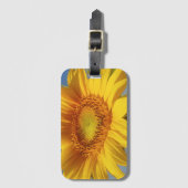Gele zonnebloem bagagelabel (Voorkant (verticaal))