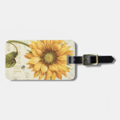 Gele zonnebloem bagagelabel (Voorkant horizontaal)