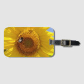 Gele zonnebloem bagagelabel (Voorkant (horizontaal))