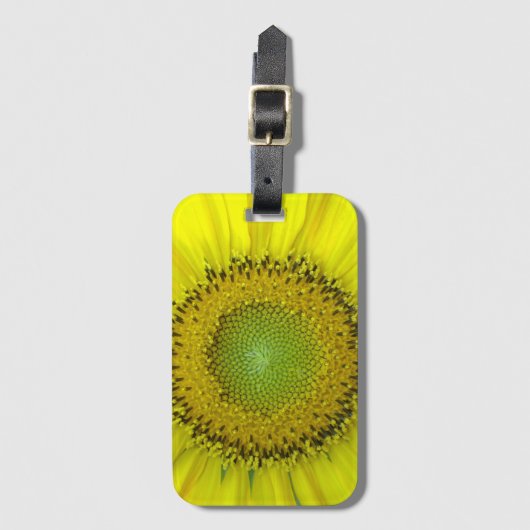 Gele Zonnebloem Bagagelabel (Voorkant (verticaal))