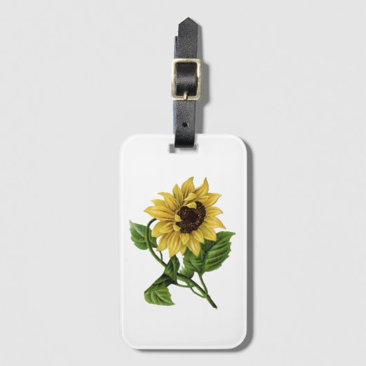  gele zonnebloem bagagelabel (Voorkant (verticaal))